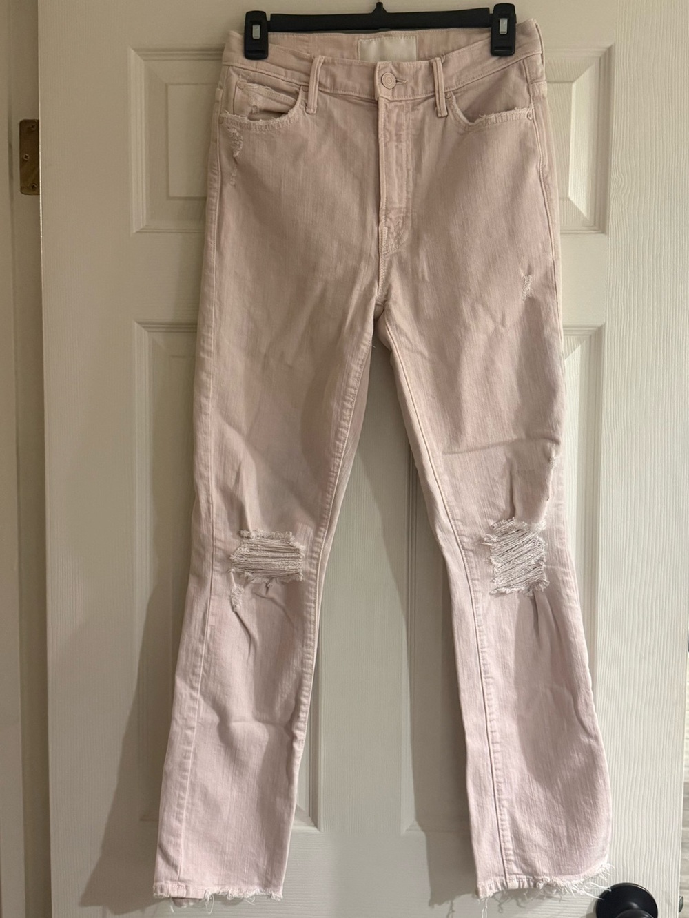 Light Pink Mother Superior Distressed Jeans